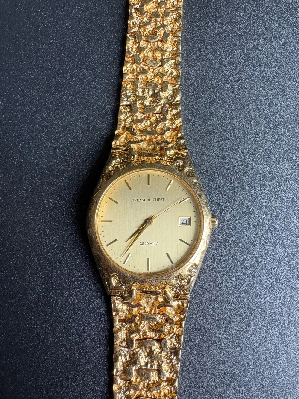 Gold-Tone Unisex Quartz Watch